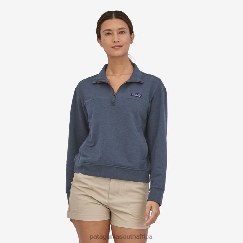 Women Ahnya Fleece Pullover Smolder Blue Patagonia Apparel P6ZJ6759