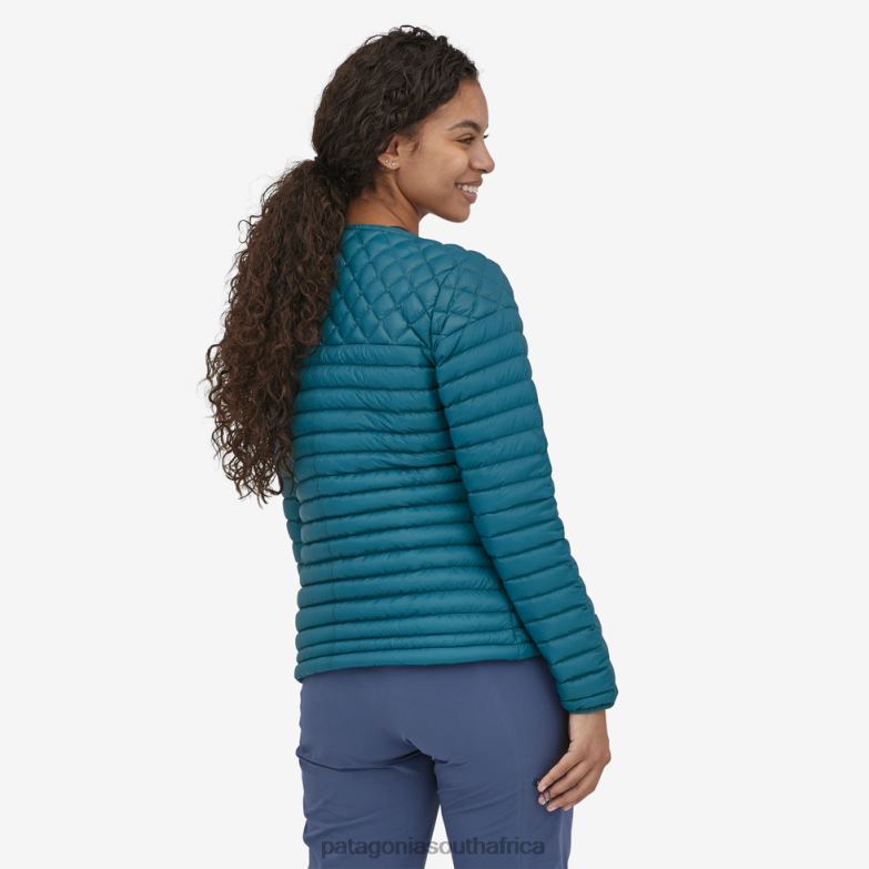 Women AlpLight Down Pullover Wavy Blue Patagonia Apparel P6ZJ6424