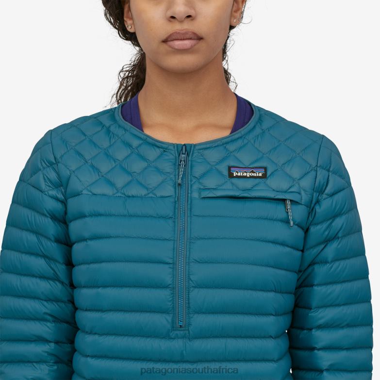 Women AlpLight Down Pullover Wavy Blue Patagonia Apparel P6ZJ6424