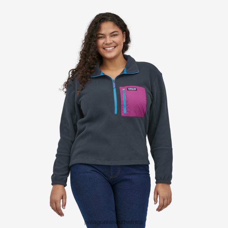 Women Microdini 1/2-Zip Fleece Pullover Dusky Brown Patagonia Apparel P6ZJ6454