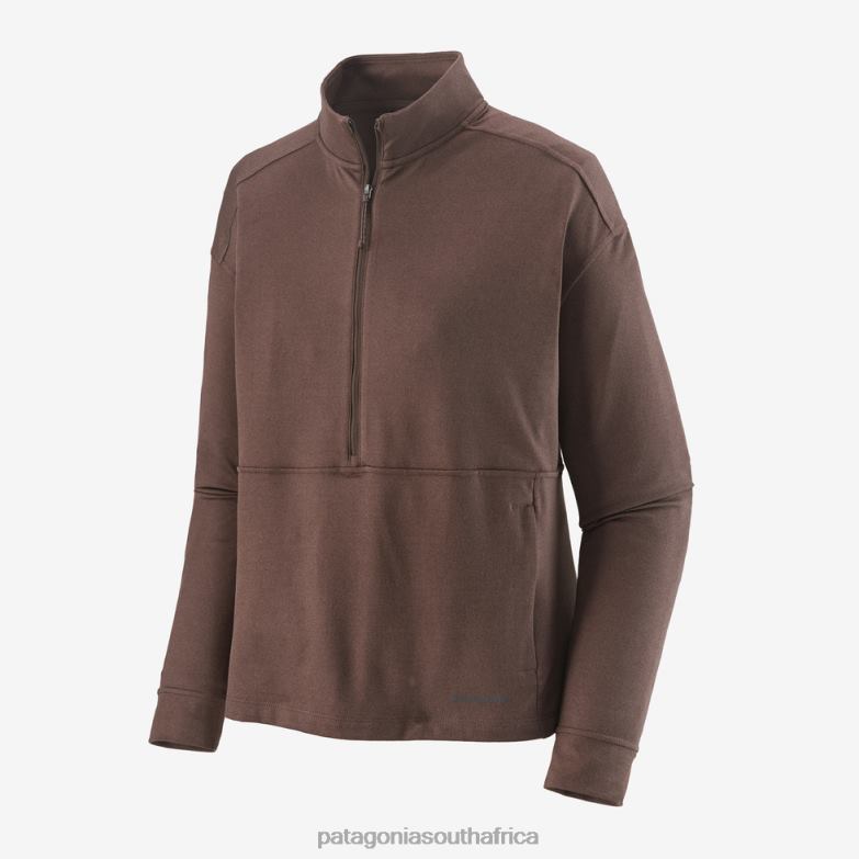Women Pack Out Pullover Cone Brown - Dusky Brown X-Dye Patagonia Apparel P6ZJ6557