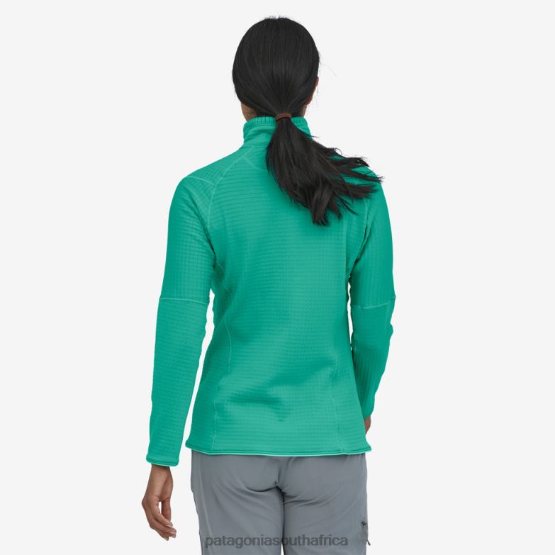 Women R1 Fleece Pullover Fresh Teal Patagonia Apparel P6ZJ6504