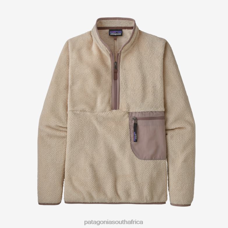 Women Re-Tool Fleece 1/2-Zip Pullover Natural - White X-Dye Patagonia Apparel P6ZJ6580