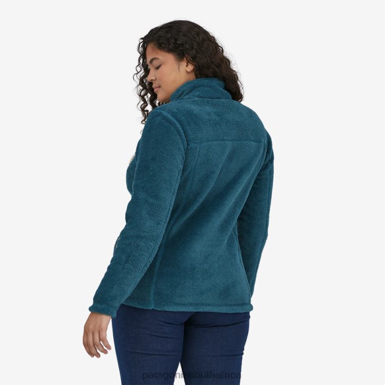 Women Re-Tool Snap-T Fleece Pullover Wavy Blue - Tidepool Blue X-Dye Patagonia Apparel P6ZJ6603
