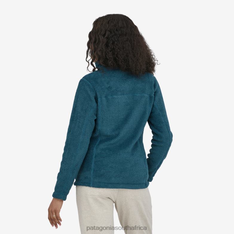 Women Re-Tool Snap-T Fleece Pullover Wavy Blue - Tidepool Blue X-Dye Patagonia Apparel P6ZJ6603