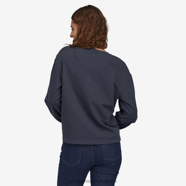 Women Regenerative OrganicCertifiedCotton Essential Pullover Smolder Blue Patagonia Apparel P6ZJ6529