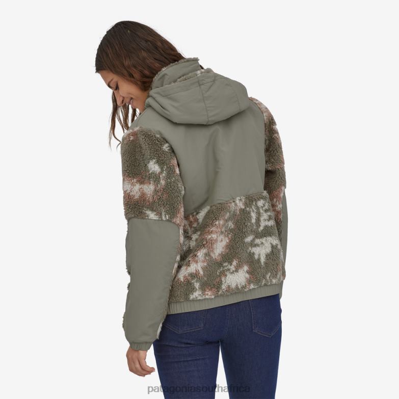 Women Shelled Retro-X Fleece Pullover Snow Pine: Garden Green Patagonia Apparel P6ZJ6559