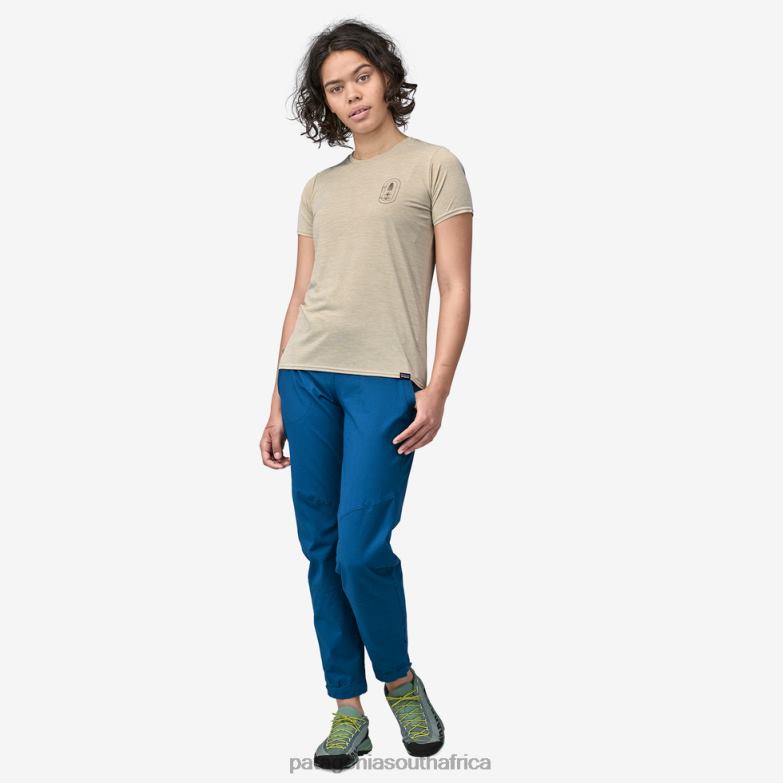 Women Capilene Cool Daily Graphic Shirt-Lands Clean Climb Bloom: Pumice X-Dye Patagonia Apparel P6ZJ6702