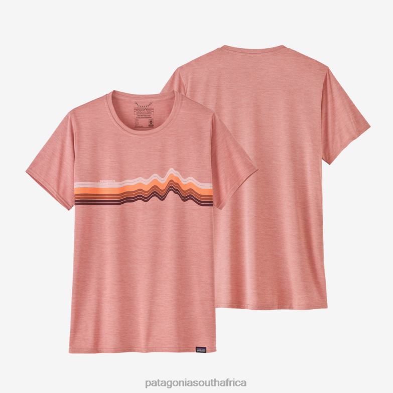 Women Capilene Cool Daily Graphic Shirt Ridge Rise Stripe: Sunfade Pink X-Dye Patagonia Apparel P6ZJ6695