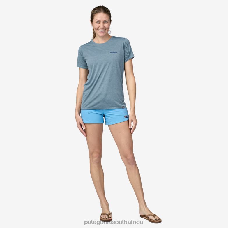 Women Capilene Cool Daily Graphic Shirt-Waters Boardshort Logo: Light Plume Grey X-Dye Patagonia Apparel P6ZJ6699