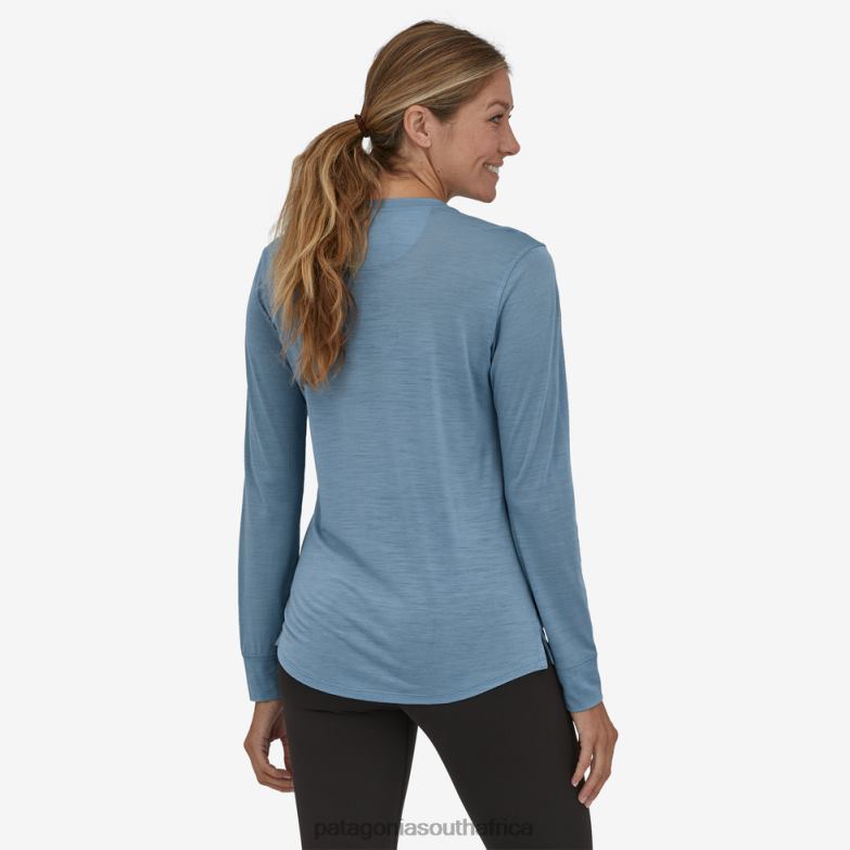 Women Long-Sleeved Capilene Cool Merino Graphic Shirt Lost And Found: Salvia Green Patagonia Apparel P6ZJ6848