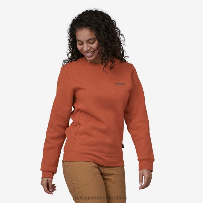 Women Fitz Roy Icon Uprisal Crew Sweatshirt Quartz Coral Patagonia Apparel P6ZJ6542