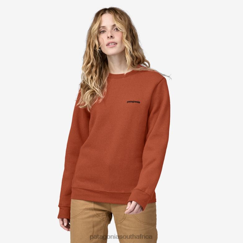 Women P-6 Logo Uprisal Crew Sweatshirt Quartz Coral Patagonia Apparel P6ZJ6516