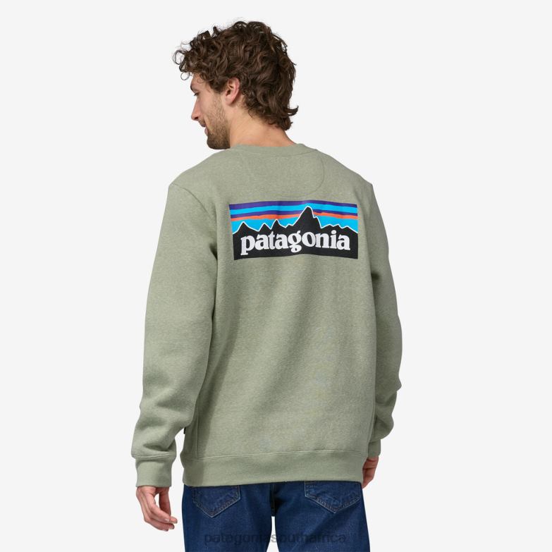 Women P-6 Logo Uprisal Crew Sweatshirt Salvia Green Patagonia Apparel P6ZJ6524