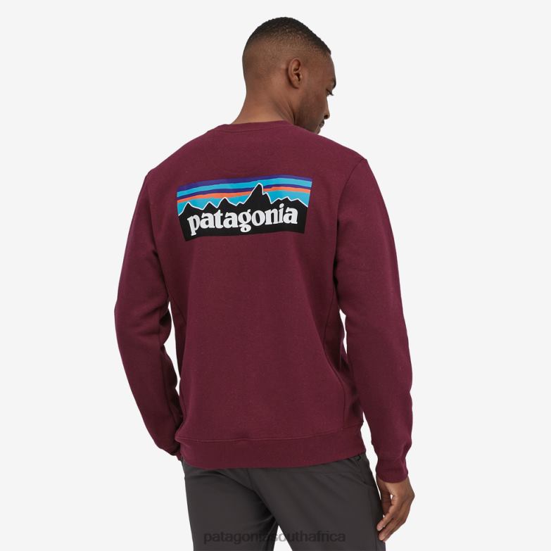 Women P-6 Logo Uprisal Crew Sweatshirt Sequoia Red Patagonia Apparel P6ZJ6521