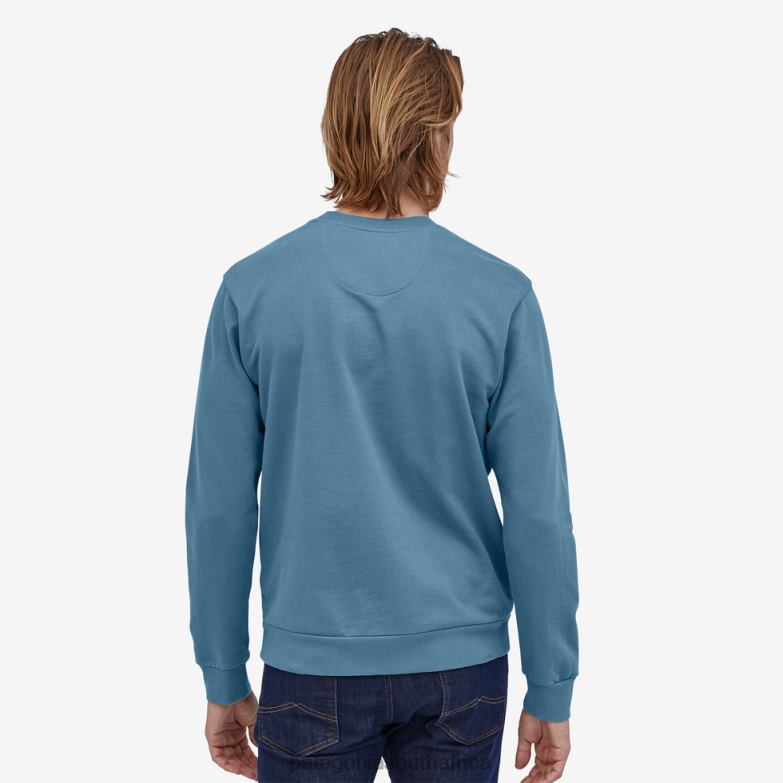 Women Regenerative Organic Certified Cotton Crewneck Sweatshirt Pigeon Blue Patagonia Apparel P6ZJ6586