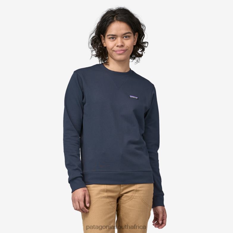 Women Regenerative Organic Certified Cotton Crewneck Sweatshirt Smolder Blue Patagonia Apparel P6ZJ6474
