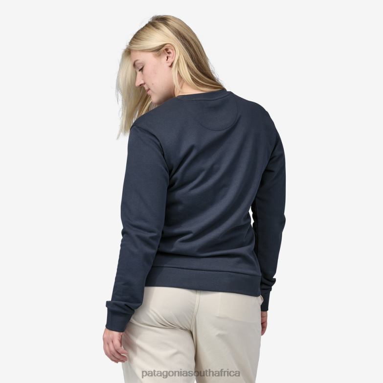 Women Regenerative Organic Certified Cotton Crewneck Sweatshirt Tidepool Blue Patagonia Apparel P6ZJ6472