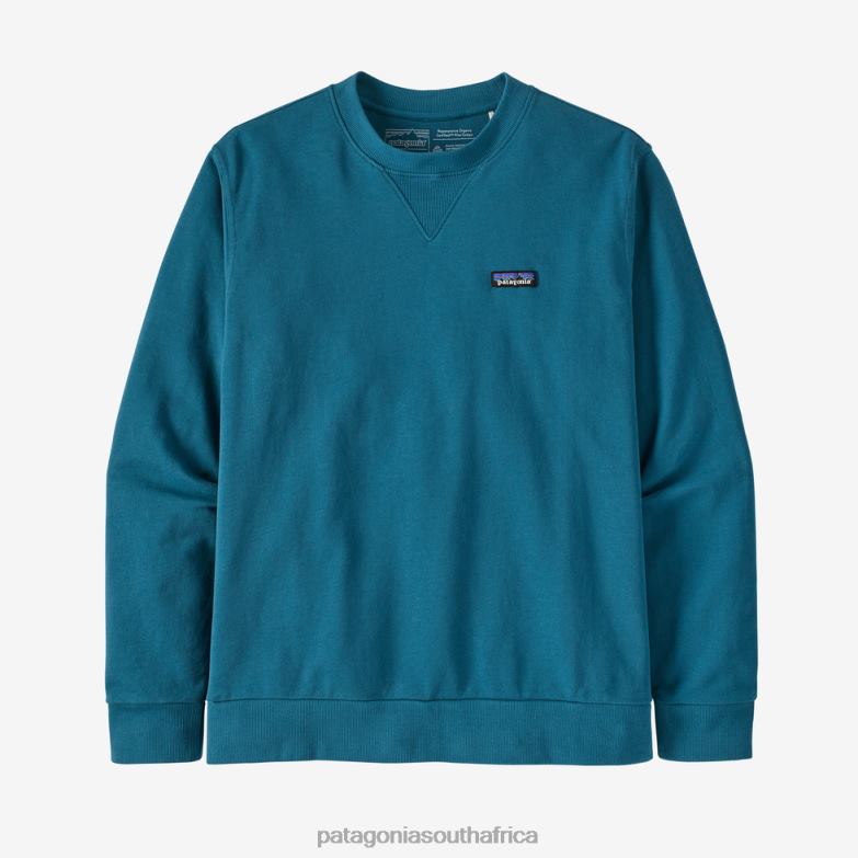 Women Regenerative Organic Certified Cotton Crewneck Sweatshirt Wavy Blue Patagonia Apparel P6ZJ6467