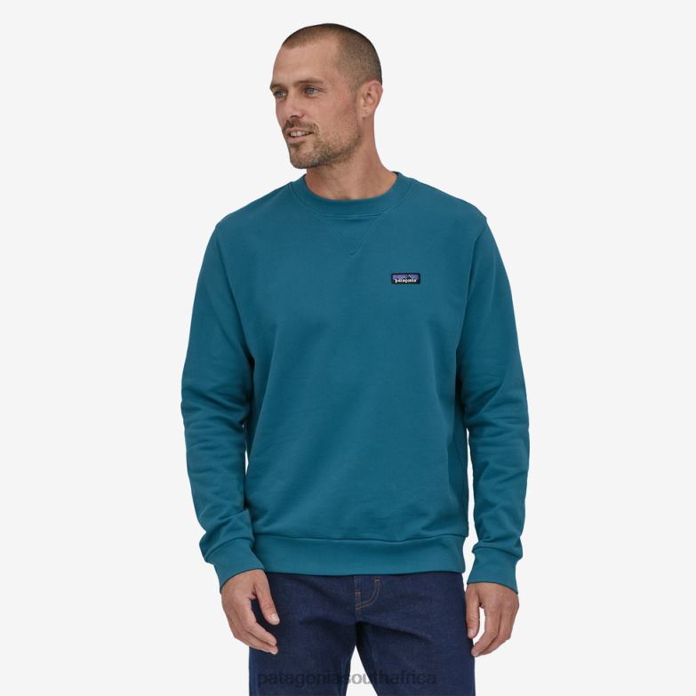 Women Regenerative Organic Certified Cotton Crewneck Sweatshirt Wavy Blue Patagonia Apparel P6ZJ6467