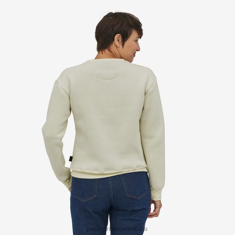 Women Ridge Rise Stripe Uprisal Crew Sweatshirt Birch White Patagonia Apparel P6ZJ6565