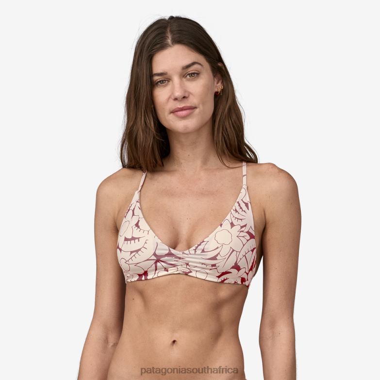 Women Nanogrip Sunny Tide Bikini Top Wavy Blue Patagonia Apparel P6ZJ61170