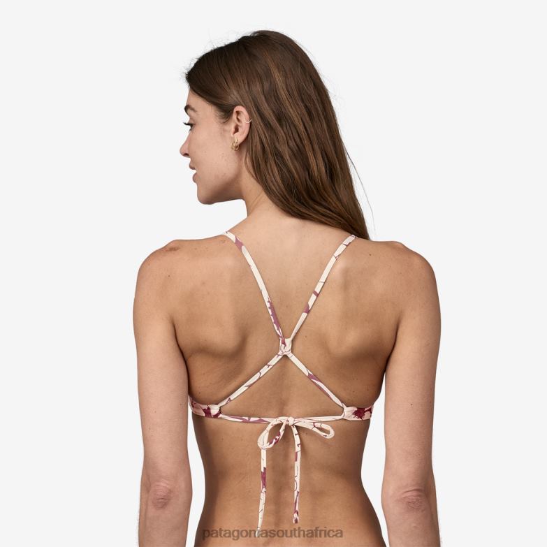 Women Nanogrip Sunny Tide Bikini Top Wavy Blue Patagonia Apparel P6ZJ61170