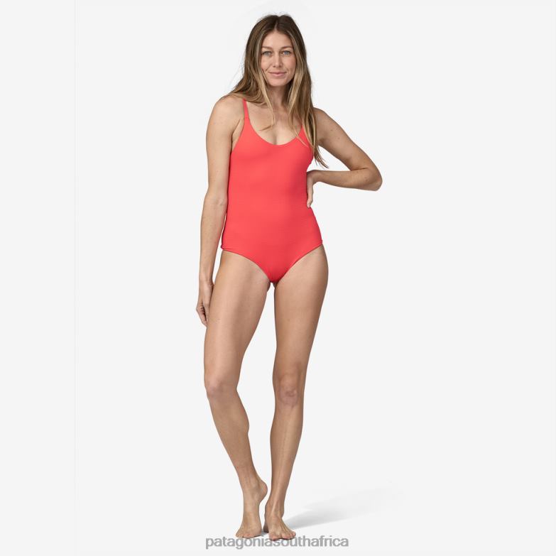 Women Sunny Tide One-Piece Swimsuit Primavera: Lago Blue Patagonia Apparel P6ZJ61207