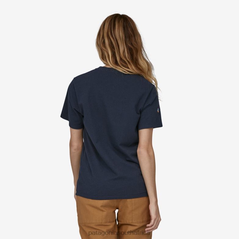 Women Fitz Roy Icon Responsibili-Tee New Navy Patagonia Apparel P6ZJ6732
