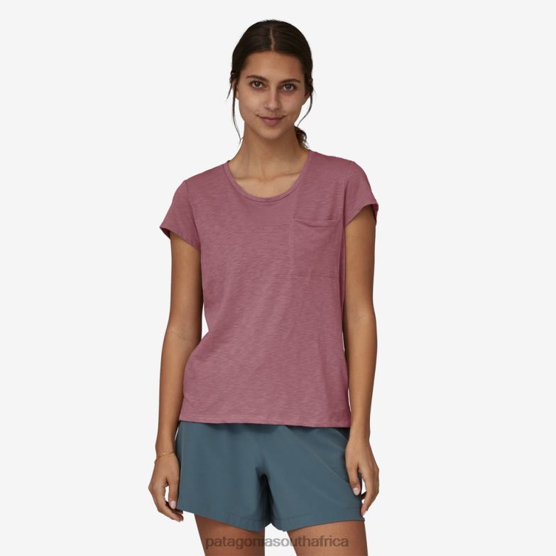 Women Mainstay Tee Evening Mauve Patagonia Apparel P6ZJ6659