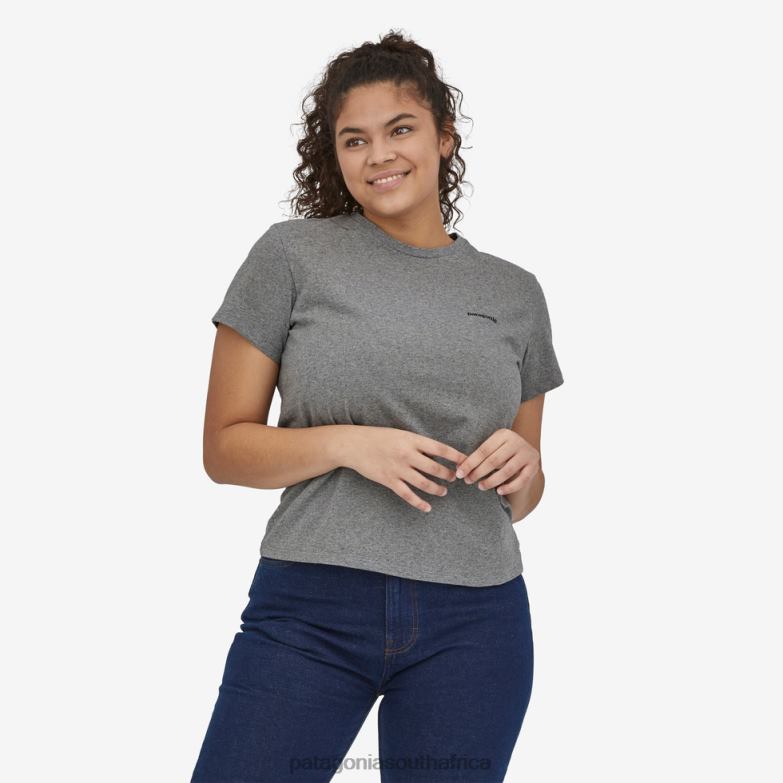 Women P-6 Logo Responsibili-Tee Quartz Coral Patagonia Apparel P6ZJ6742