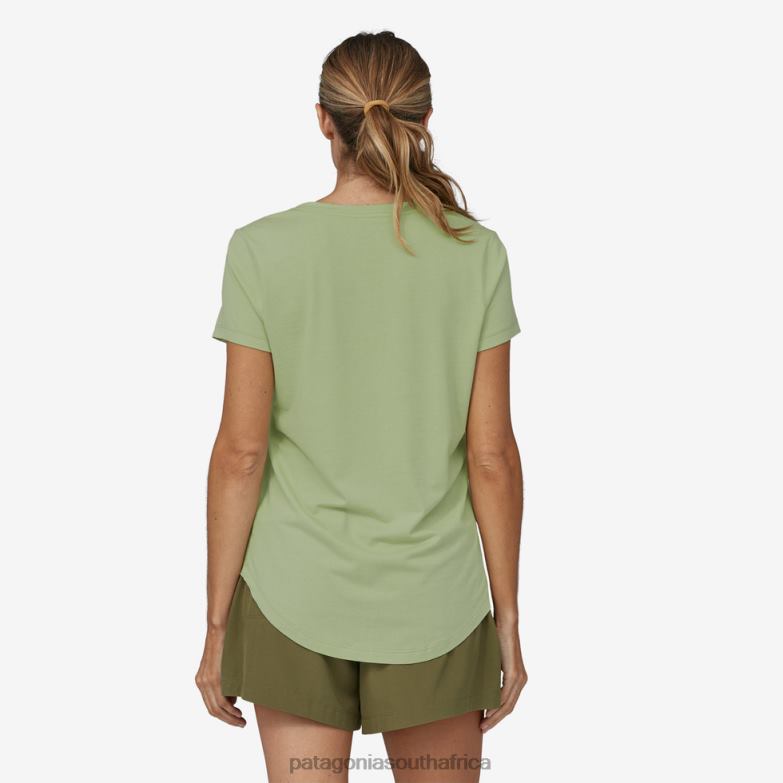 Women Side Current Tee Salvia Green Patagonia Apparel P6ZJ6763