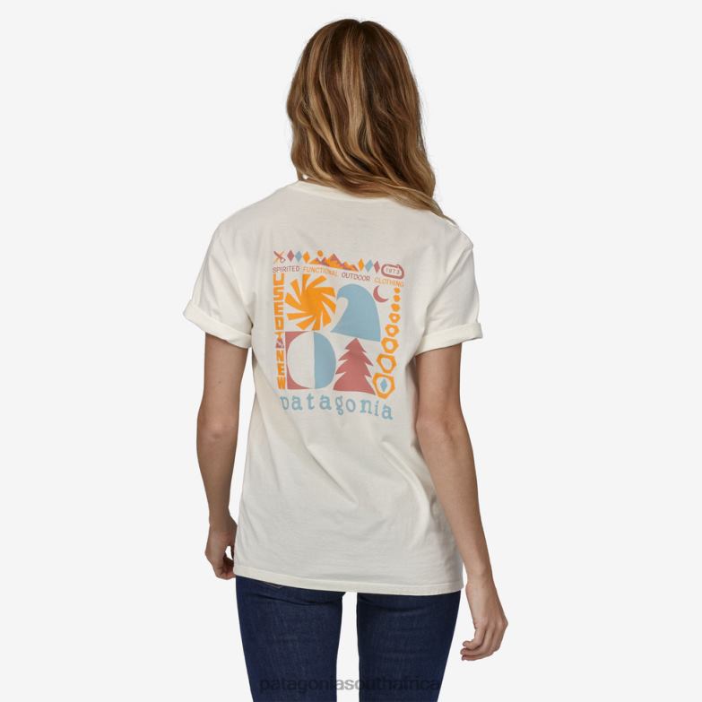 Women Spirited Seasons Organic T-Shirt Sandhill Rust Patagonia Apparel P6ZJ6755