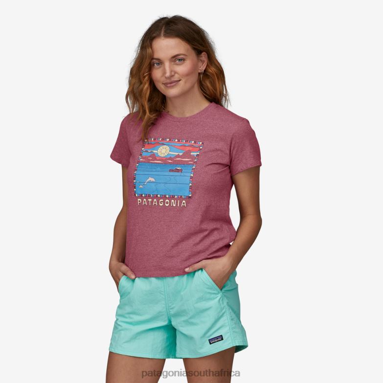 Women Summit Swell Responsibili-Tee Evening Mauve Patagonia Apparel P6ZJ6879