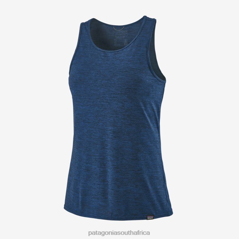 Women Capilene Cool Daily Tank Top Viking Blue - Navy Blue X-Dye Patagonia Apparel P6ZJ6740