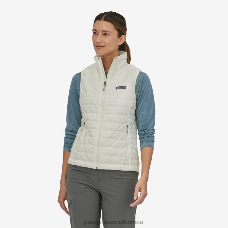 Women Nano Puff Vest Birch White Patagonia Apparel P6ZJ6136